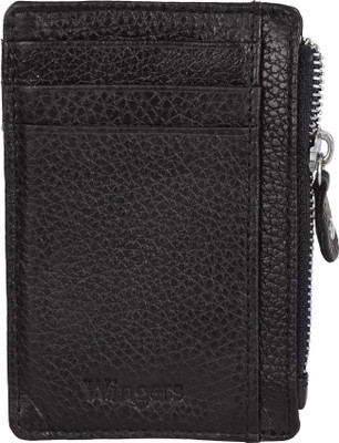 Valynt Valynt Genuine Black Leather for Men and Women 8 Card Holder(Set of 1, Black)