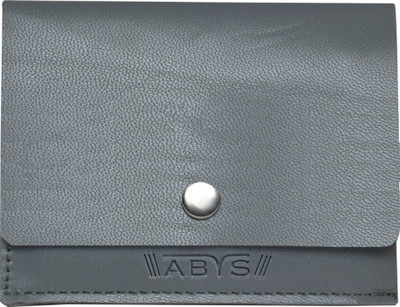 ABYS Genuine Leather Slim Credit/Debit/ATM Card Holder for Men and Women 1 Card Holder(Set of 1, Grey)