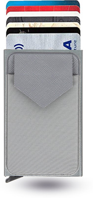 StealODeal Grey RFID Blocking Aluminium Debit/Credit/ATM Men & Women Slots 6 Card Holder(Set of 1, Grey)