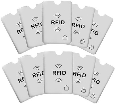 Flawls 1 Card Holder(Set of 10, Silver)