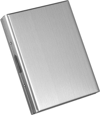 Encelade RFID Stainless Steel Silver Long-Lasting Debit/Credit/ATM 10 Card Holder(Set of 1, Silver)
