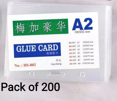 R K SALES 200 Card Holder(Set of 200, White)