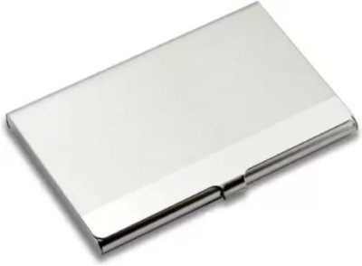 JAINSON MARTIN Steel ATM/Visiting/credit Card Holder, Business Card Case Holder 6 Card Holder(Set of 1, Silver)