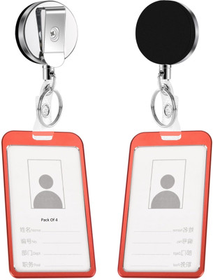 SHINING ZON 1 Card Holder(Set of 4, Red)