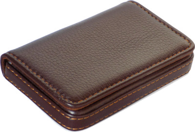 PEACORA brown2 8 Card Holder(Set of 1, Brown)