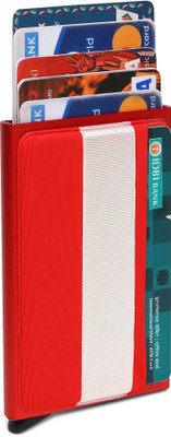 StealODeal Red Wallet With Elasticity Side Pocket Credit/Debit 7 Card Holder(Set of 1, Red)