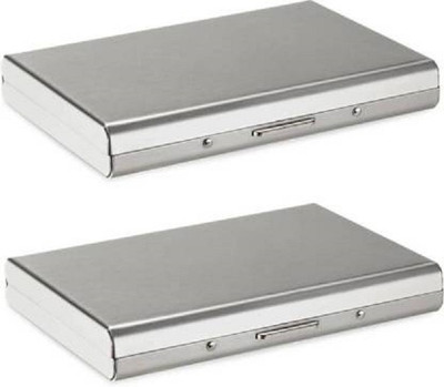 PeepalComm Card Holder 6 Card Holder(Set of 2, Silver)