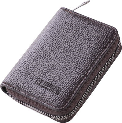 KUBER INDUSTRIES Card Holder Wallet 12 Card Holder(Set of 1, Brown)