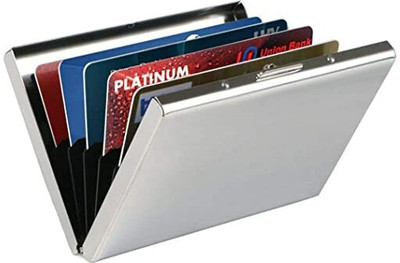 PeepalComm 6 Card Holder(Set of 1, Silver)