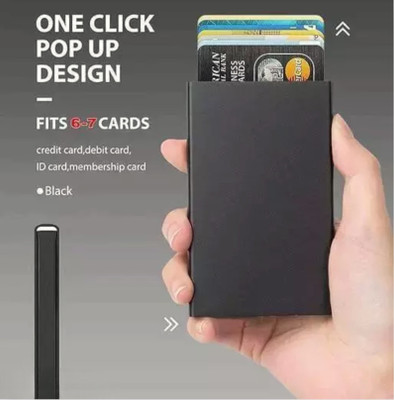 SMKT 7 Card Holder(Set of 1, Black)