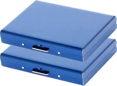 Flipkart SmartBuy Blue Eight Slot RFID Blocking Credit/Debit 8 Card Holder(Set of 2, Blue)