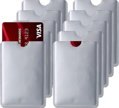 Flawls 1 Card Holder(Set of 10, Silver)