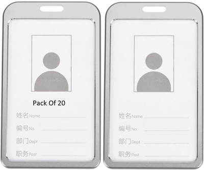SHINING ZON 1 Card Holder(Set of 20, Silver)
