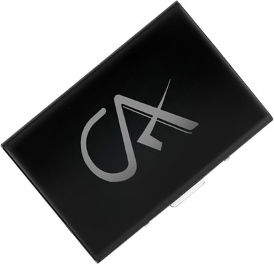 Encelade SteelVault RFID Blocking CA Print Credit/Debit 6 Card Holder(Set of 1, Black)