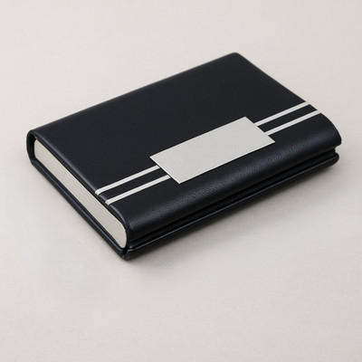 Mind2 Mind2 card holder for unisex credit debit ATM card holder - stainless 20 cards 20 Card Holder(Set of 1, Black)