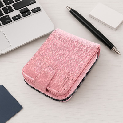 KUBER INDUSTRIES Card Holder Wallet 12 Card Holder(Set of 1, Pink)