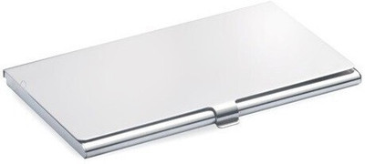 zaphod Steel 10 Card Holder(Set of 1, Silver)