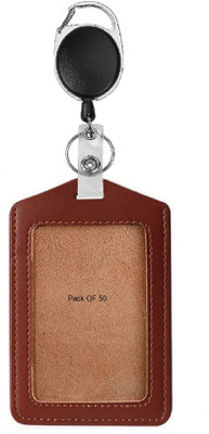 SHINING ZON 1 Card Holder(Set of 50, Brown)