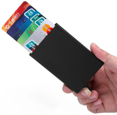 JAY MAA DURGESHWARI 7 Credit/ Debit Card Holder Pop Up RFID Security Slim Case 6 Card Holder(Set of 1, Black)