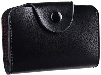 Flipkart SmartBuy Black Genuine Leather 13 Slots Debit/Credit Card Holder 13 Cards & 2 Cash Slots 15 Card Holder(Set of 1, Black)