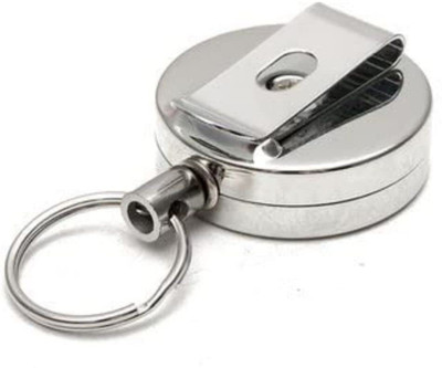 US CREATIONS Heavy Duty Wire Rope Key Retractable Holding Ring Clip With Tools Metal Wire Key Chain