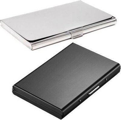 Encelade 6 Card Holder(Set of 2, Silver, Black)