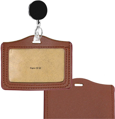 SHINING ZON 1 Card Holder(Set of 50, Brown)