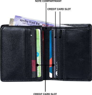 HIDEFLIX BLK (CC06) 8 Card Holder(Set of 1, Black)