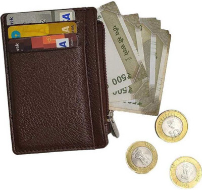 RAGE GAZE 4 Card Holder(Set of 1, Brown)
