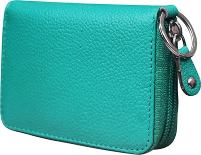 ABYS Genuine Leather Unisex RFID Protected 7 Slots Debit| Credit| ATM Card Holder 10 Card Holder(Set of 1, Green, Blue)