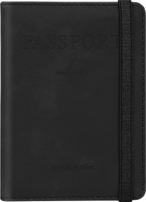 Flipkart SmartBuy Passport Holder Cover Cardholder Travel Wallet Organizer, Passport Case 4 Card Holder(Set of 1, Black)
