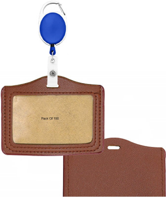 SHINING ZON 1 Card Holder(Set of 100, Brown)