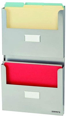 Indian Decor Steel 2-Pocket Card Catalog Design Organizer 1 Card Holder(Set of 1, White)