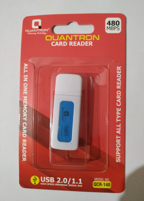 Quantron QCR-140, USB 2.0/1.1, ALL IN ONE MEMORY CARD READER. Card Reader(Multicolor)