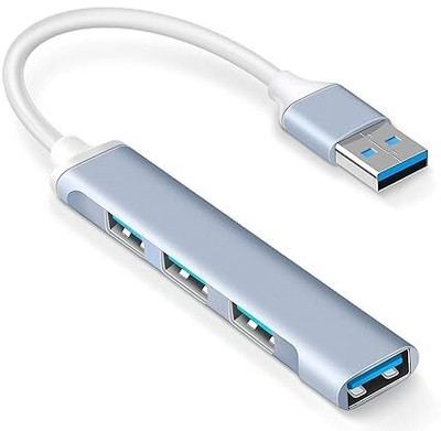 fotokina 4 in 1 USB 3.0 High Speed USB Hub, 4 Port USB for Laptop/PC etc. Card Reader(Grey)