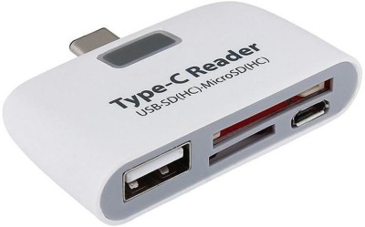 RHONNIUM 3-in-1 USB 3.1 Type-C Card Reader Adapter-X58 3-in-1 USB 3.1 Type-C Card Reader Adapter-X58 Card Reader(White)