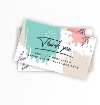 Jacklabels Thank You For Supporting My Small Business Cards Premium design Greeting Card(Multicolor, Pack of 150)