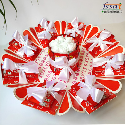 Chandrans Creation Birthday Chocolate Explosion Gift Box Greeting Card(Red, Pack of 1)