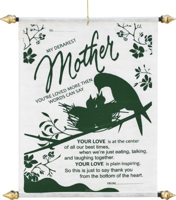 Saugat Traders Scroll Card for Mom - Mother's Day - Birthday - Anniversary Gift Greeting Card(Green, Pack of 1)