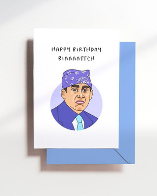 craft maniacs OFFICE SITCOM A5 LAMINATED GREETING CARD Greeting Card(White, Pack of 1)