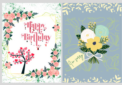 AanyaCentric Greeting Card(Mullticolor, Pack of 2)