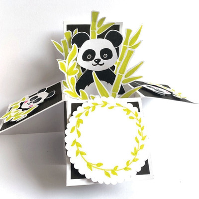 Chandrans Creation Panda Pop Up Card Greeting Card(Black, Pack of 1)