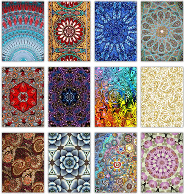 AanyaCentric Combo Pack Of 12 Designer Blank Inside 4.1x5.8inches A6 Size Love Family Greeting Card(Mullticolor, Pack of 12)
