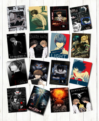 craft maniacs DEATH NOTE PACK OF 16 MATT LAMINATED 3 X 4 INCH LOMO CARDS FOR DECORATION Post  Card(Multicolor, Pack of 16)