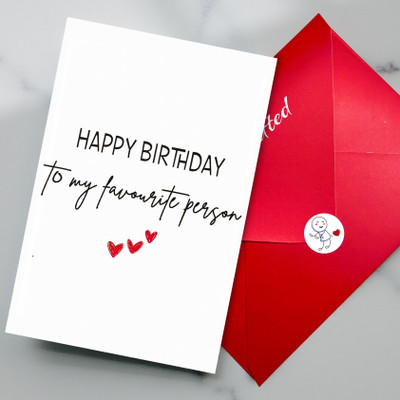 theprinthub Birthday Card for Boyfriend, Men, Husband, Him | Birthday Decorations for Men Greeting Card(White, Pack of 1)