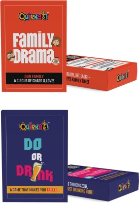 Gangaur Enterprises Family Drama + Do Or Drink Adult Game- Combo of 2 Card Games Post  Card(Multicolor, Pack of 50)