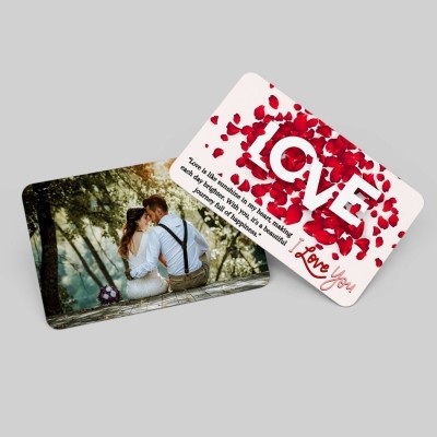 AanyaCentric 5.4x8.6cm PVC Lover Photo Wallet Card Gift with Envelope Greeting Card(Multicolor, Pack of 1)