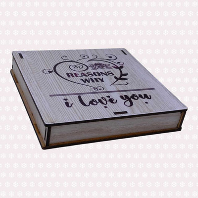 Nyaro valentine's day 20 Reasons Amz Why I Love You Message Gift Box Greeting Card(WOOD, Pack of 1) Nyaro valentine's day 20 Reasons Amz Why I Love You Message Gift Box Greeting Card(WOOD, Pack of 1)