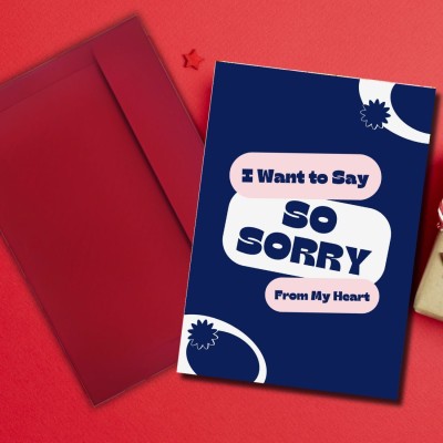 AanyaCentric So Sorry 5.8x8.3inches Printed For All Relations Greeting Card(Multicolor, Pack of 1)