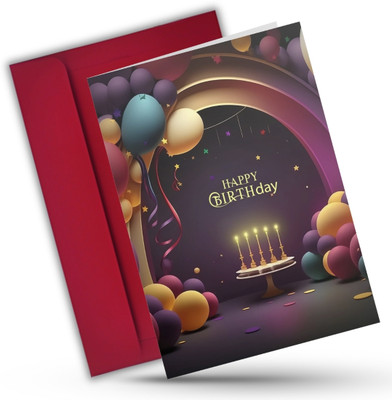 AanyaCentric Birthday Printed Card 5.8x8.3 inch with Envelope for Loved One Greeting Card(Multicolor, Pack of 1)